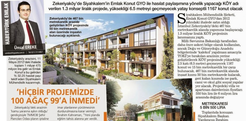 Zekeriyaköy’e 1.3 milyar liralık KÖY